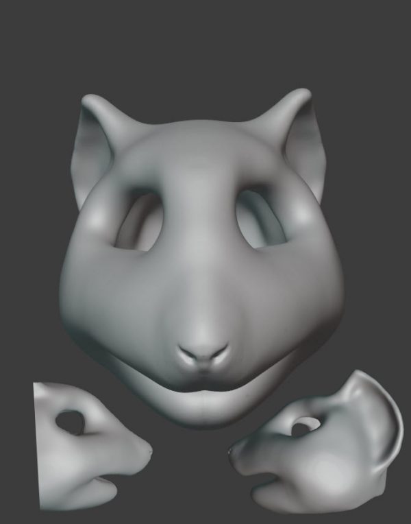 Max the Guinea Pig, Furry Fursuit Foam Full Head Base for Fursuiting, For Furries and Cosplay - DIY - fhb15