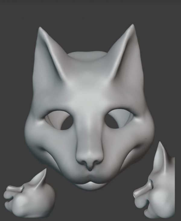 Rose the Cat, Furry Fursuit Foam Full Head Base for Fursuiting, For Furries and Cosplay - DIY - fhb14
