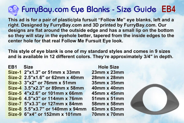Follow Me Fursuit Eye Blanks Toony Variety eb4 - Image 5