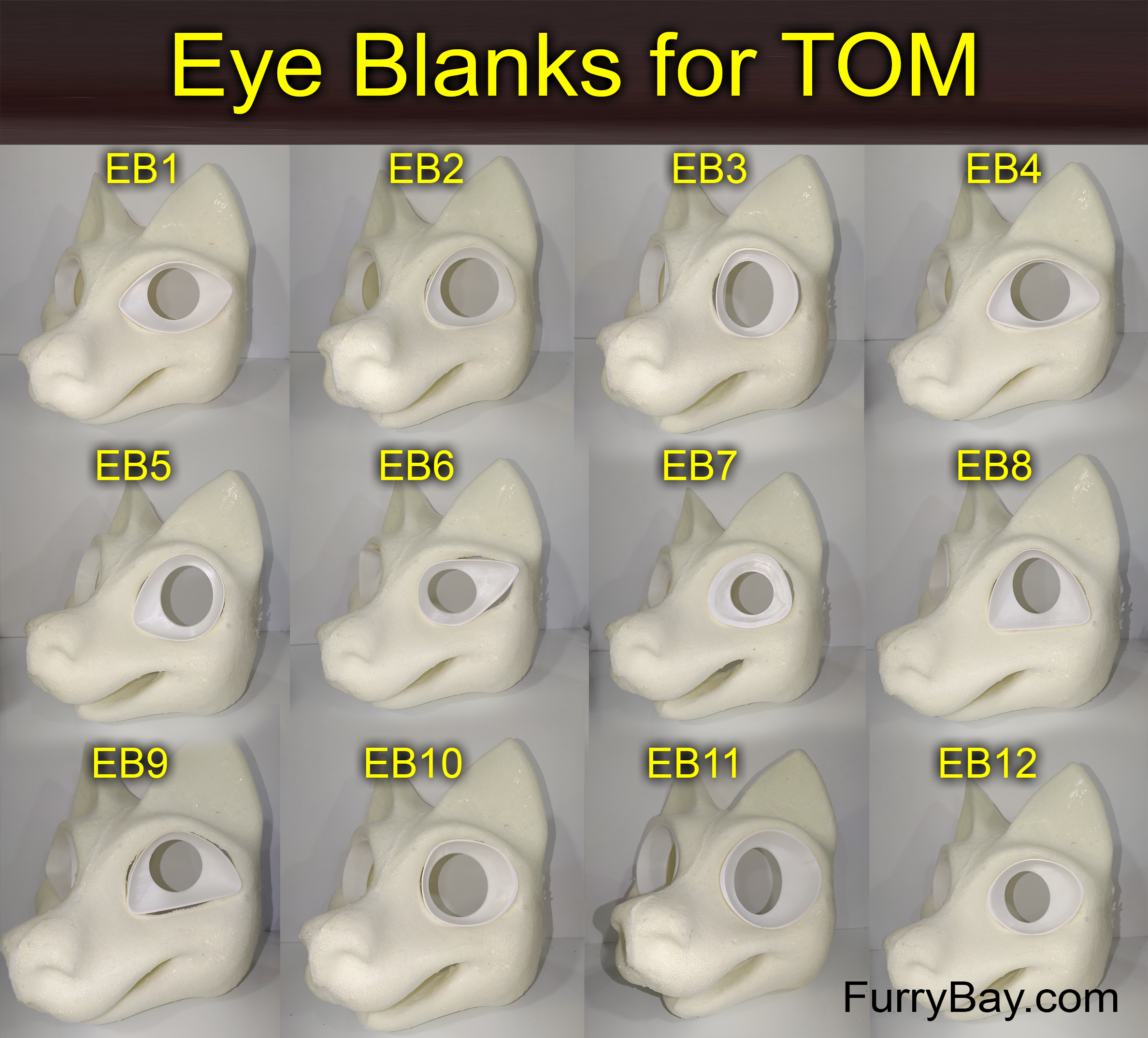 Tom the Cat, Furry Fursuit Foam Full Head Base for Fursuiting, For Furries  and Cosplay - DIY - fhb19 