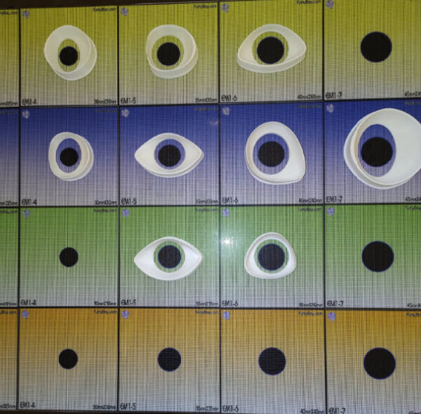 Pre-Printed Universal Eye Mesh for Eye Blanks – 1 pair of 6"X6" Backgrounds with Iris/Pupil – Digitally Printed - Furry Fursuits - Image 9
