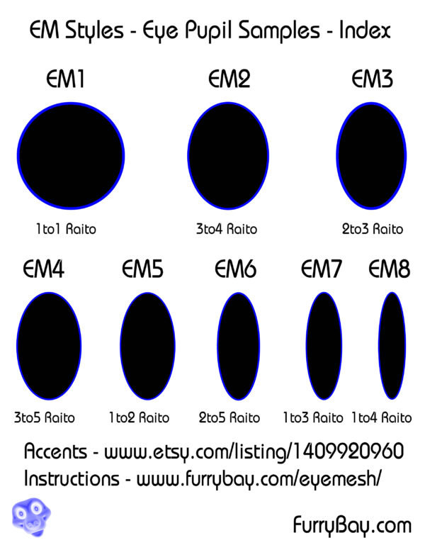 8.5x11 Printable PDF for Determining Mesh Pupil Sizes, All my Sizes and Styles are Included in one PDF - Image 2