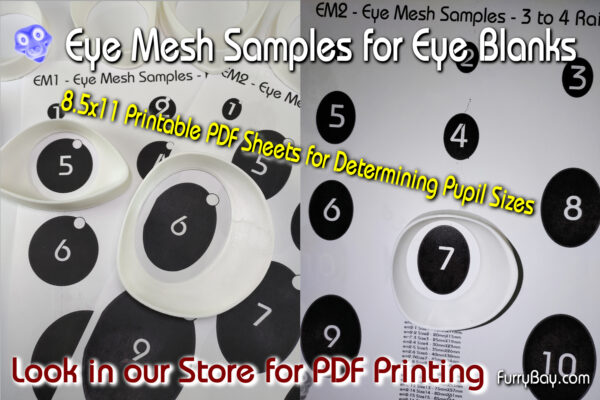 8.5x11 Printable PDF for Determining Mesh Pupil Sizes, All my Sizes and Styles are Included in one PDF