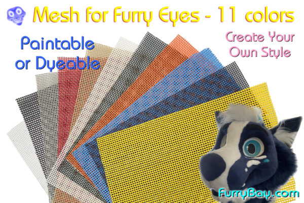 Colored Eye Mesh for Eye Blanks – 6"X9" Rectangles - Furry Fursuits