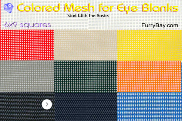 Colored Eye Mesh for Eye Blanks – 6"X9" Rectangles - Furry Fursuits - Image 2