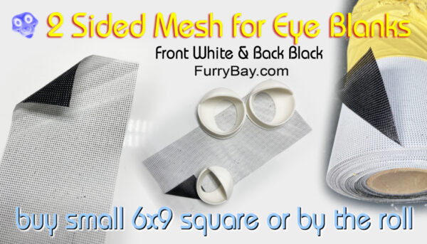 Double Sided Eye Mesh for Eye Blanks – 6"X9" Rectangles or Buy By The Roll - Furry Fursuits - Image 2
